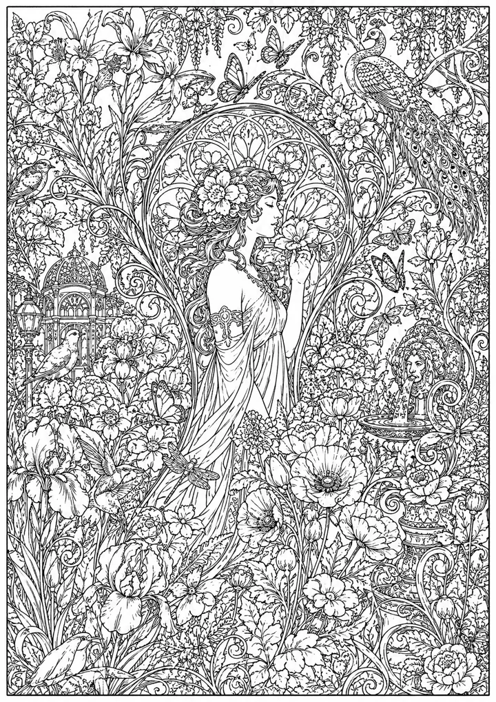 Aperçu du coloriage Muse du jardin secret