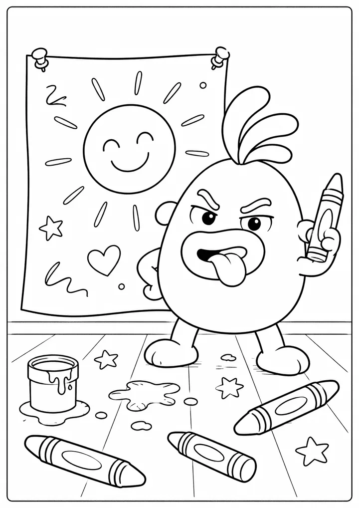Aperçu du coloriage Ticu, petit artiste