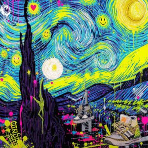 Affiche street art moderne pour salon ou chambre