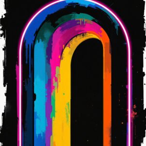 Affiche arche abstraite street art pour salon ou bureau contemporain