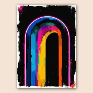 Affiche arche abstraite street art pour salon ou bureau contemporain