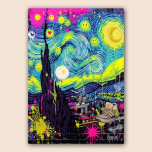 Affiche street art moderne pour salon ou chambre