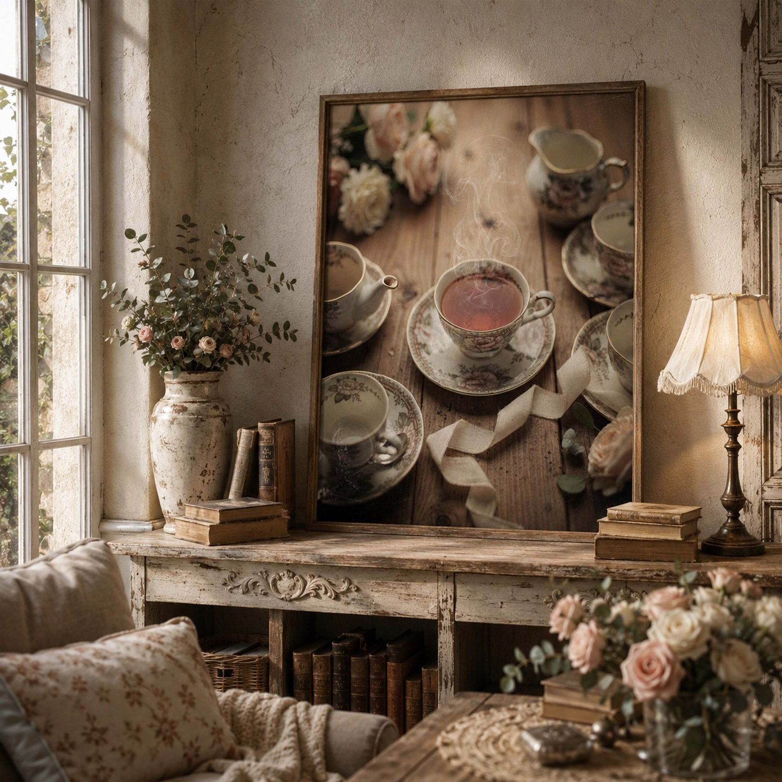 Affiche tea time romantique pour cuisine ou coin lecture – Image 3