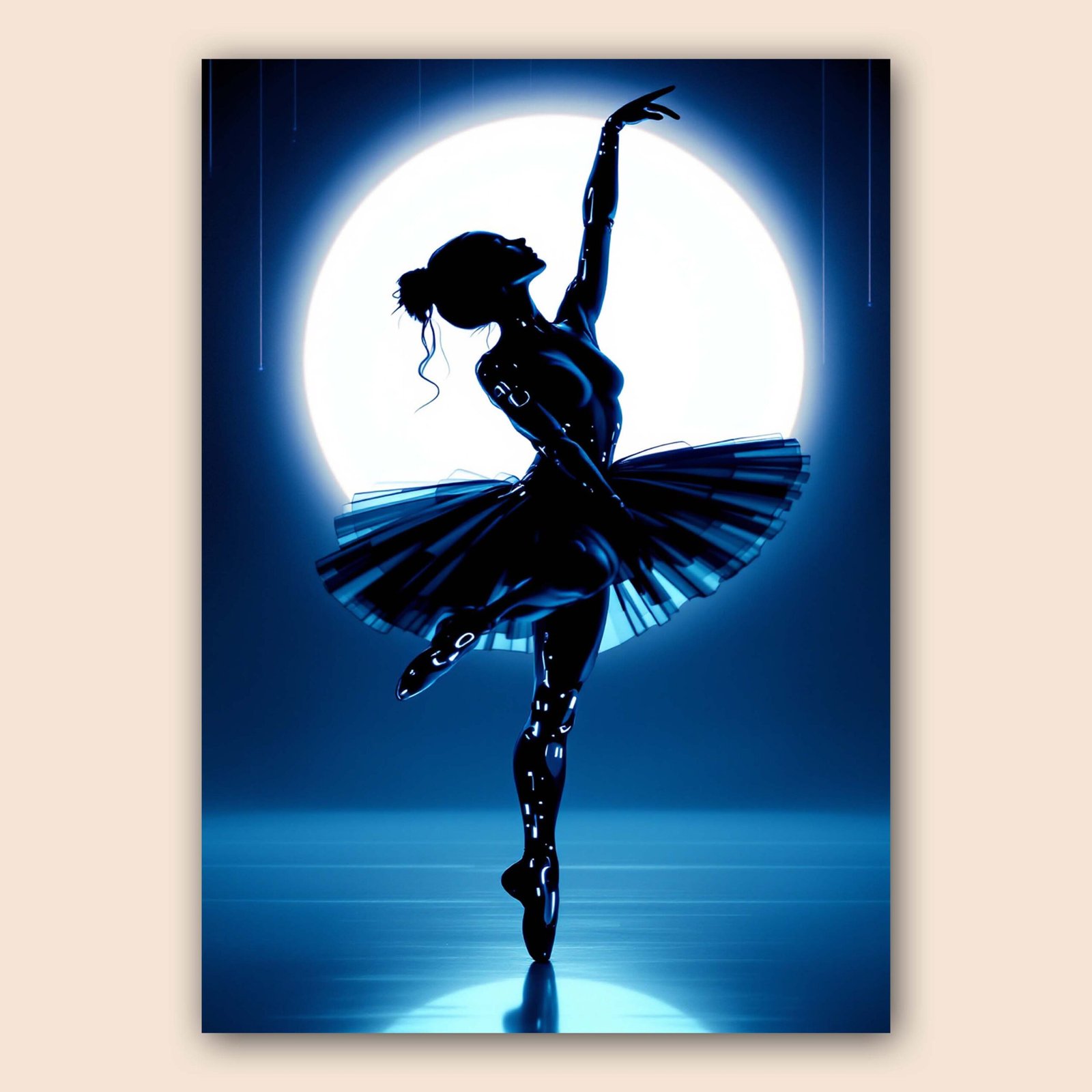 Affiche danseuse ballet bleu nuit pour chambre – Image 2