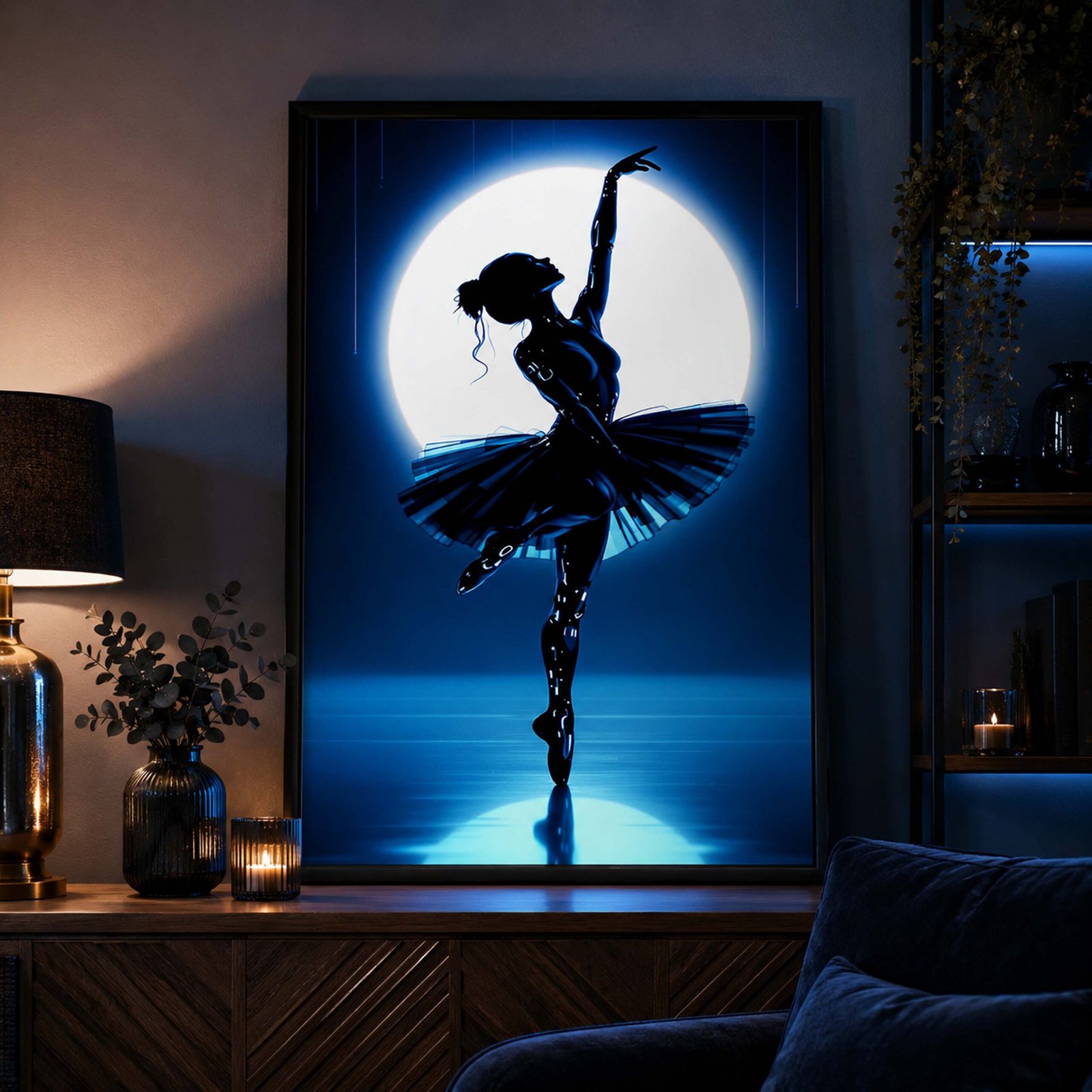 Affiche danseuse ballet bleu nuit pour chambre – Image 3