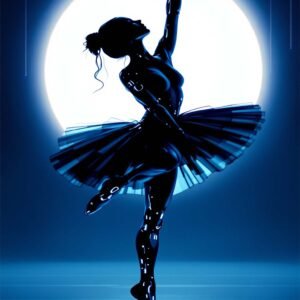 Affiche danseuse ballet bleu nuit pour chambre