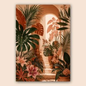 Affiche jardin tropical moderne