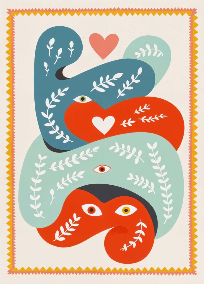 Affiche murale A3 avec design abstrait coloré