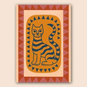 Affiche d'art moderne représentant un chat