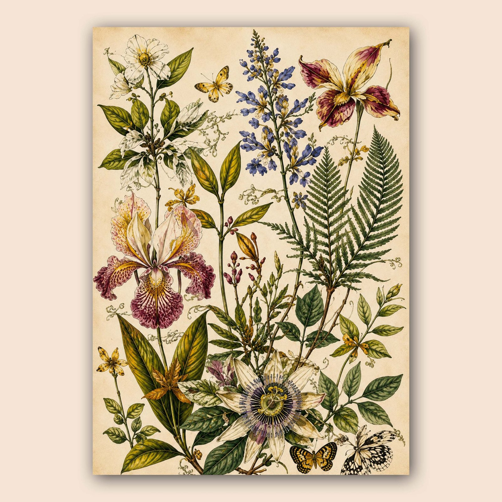 Affiche murale de fleurs exotiques