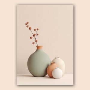 Affiche de vases modernes sur fond neutre