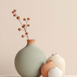 Affiche de vases modernes sur fond neutre
