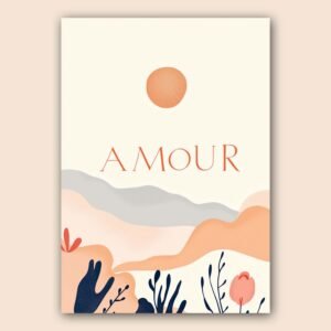 Affiche murale sur le thème de l'amour