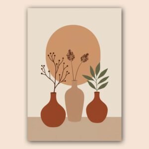 Affiche vases et plantes minimaliste