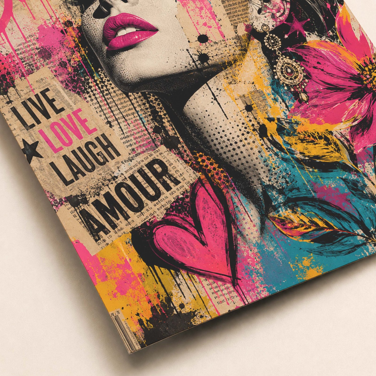 Affiche murale d'une femme au style street art