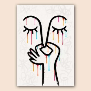 Affiche murale avec un design abstrait et coloré