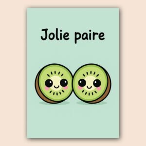 Affiche murale de kiwis souriants