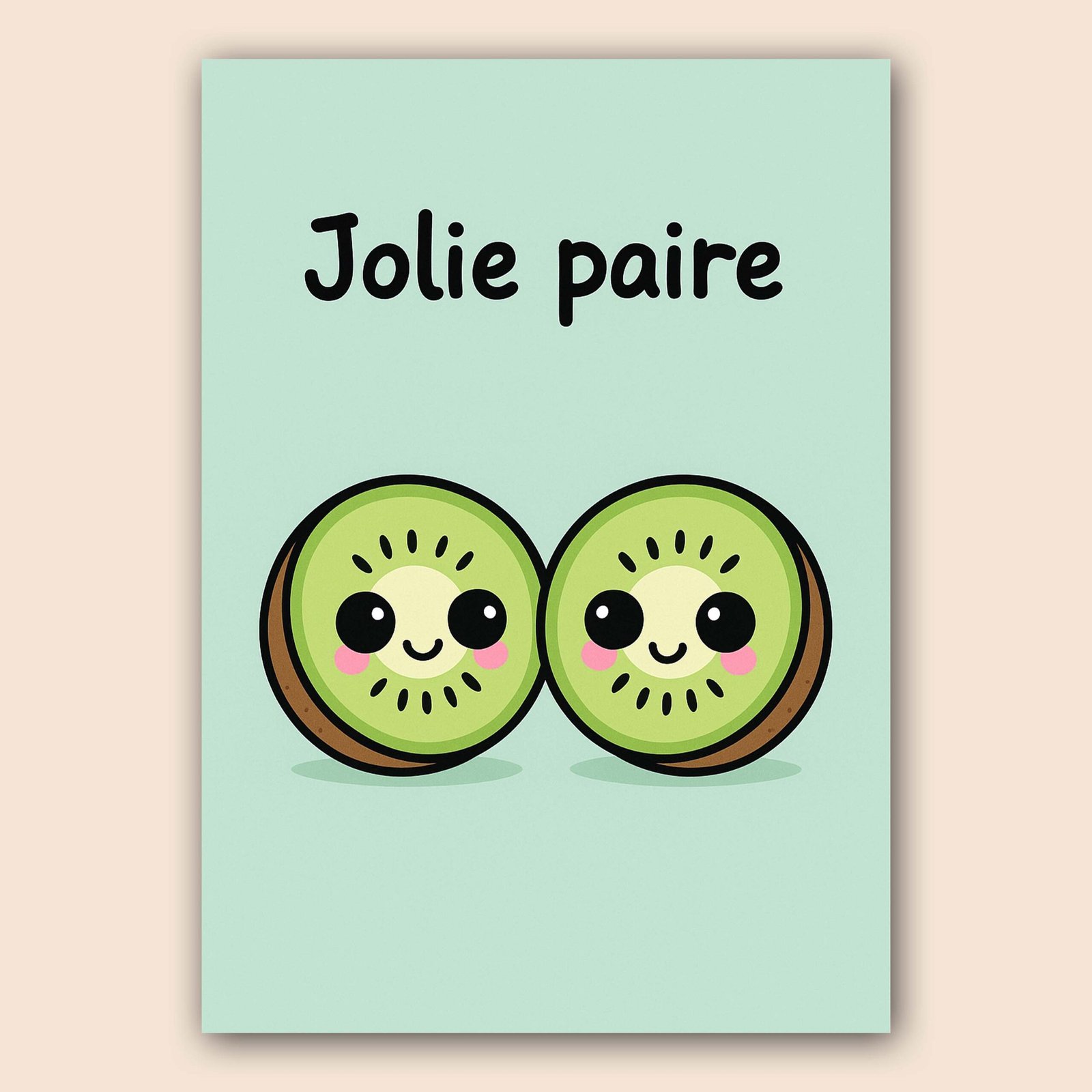 Affiche murale de kiwis souriants