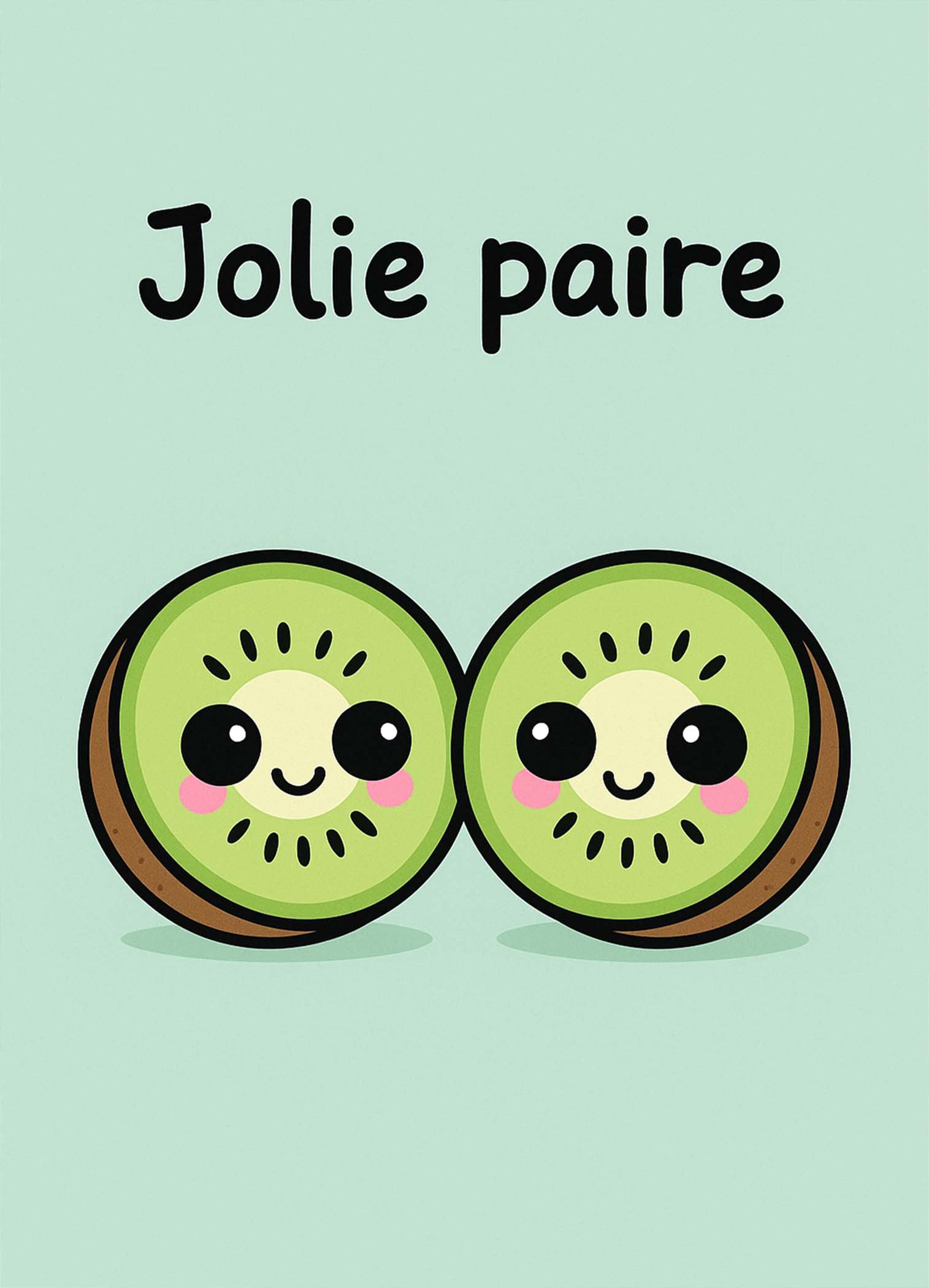 Affiche murale de kiwis souriants