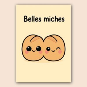 Affiche murale de pains souriants