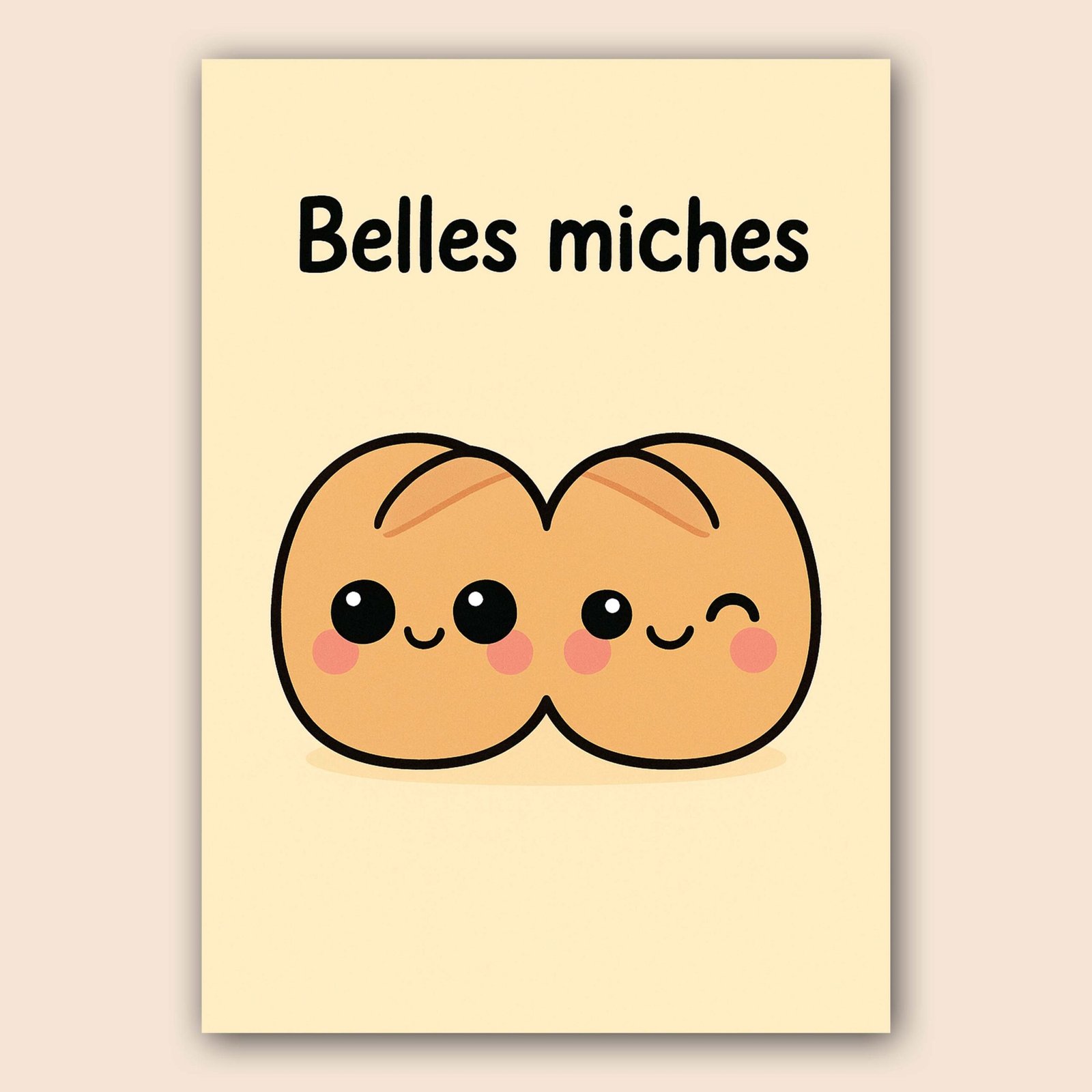Affiche murale de pains souriants