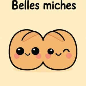 Affiche murale de pains souriants