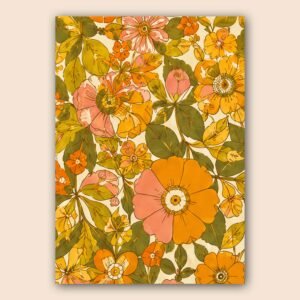 Affiche murale A3 avec des fleurs vintage