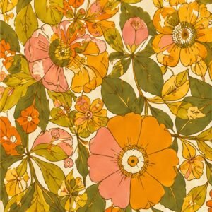 Affiche murale A3 avec des fleurs vintage