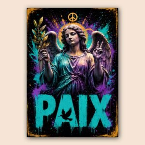 Affiche vibrante d'un ange