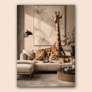 Affiche girafe pour décoration intérieure