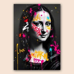 Affiche artistique de la Mona Lisa en street art