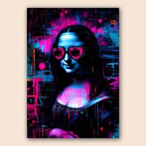 Affiche de la Mona Lisa dans un style street art