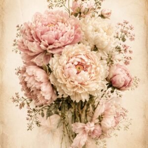 Affiche murale d'un bouquet de fleurs vintage