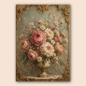 Affiche murale A3 de fleurs pastel