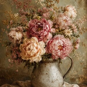 Affiche murale de fleurs vintage