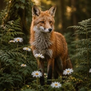 Affiche d'un renard dans la forêt