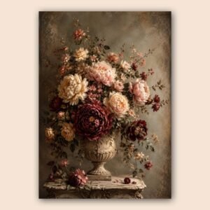 Affiche florale vintage