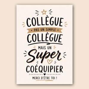 Affiche murale sur le thème du collègue