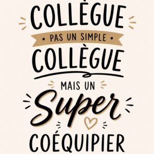 Affiche murale sur le thème du collègue