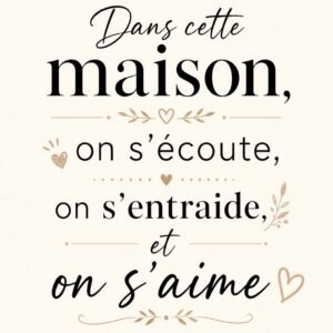 Affiche typographique sur la maison