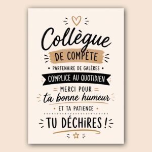 Affiche humoristique pour bureau