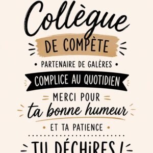 Affiche murale avec texte humoristique pour bureau