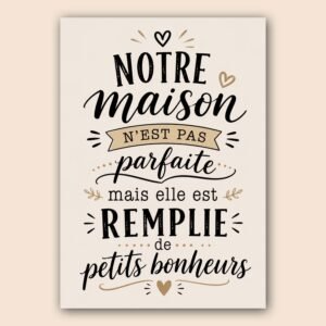 Affiche typographique sur le thème de la maison