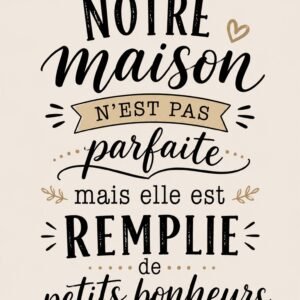 Affiche typographique sur le thème de la maison