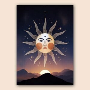 Affiche soleil moderne pour décoration