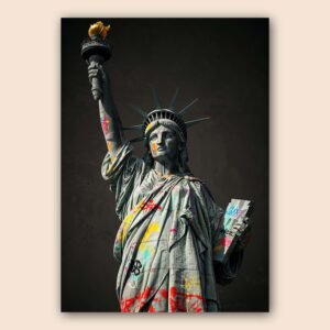 Affiche colorée de la Statue de la Liberté