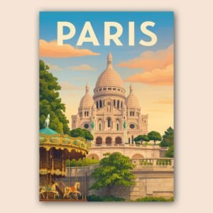 Affiche murale de la Basilique du Sacré-Cœur à Paris