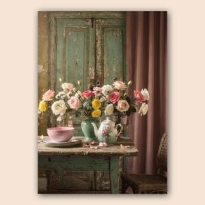 Affiche murale A3 de fleurs vintage