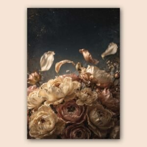 Affiche de fleurs séchées pour décoration intérieure
