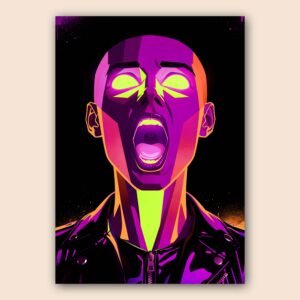 Affiche murale d'un portrait vibrant
